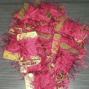 Fiesta Glissen Gloss 14 Skeins of #10 Color Pink Jewelry & Craft Yarn